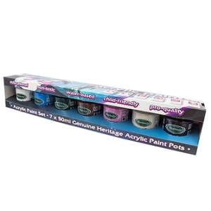 Genuine Heritage Warrior Kit 7 Pot Acrylic Paint Set