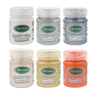 Genuine Heritage Metallic Acrylic Paint Set - Image 2